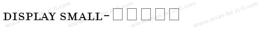 display small字体转换
